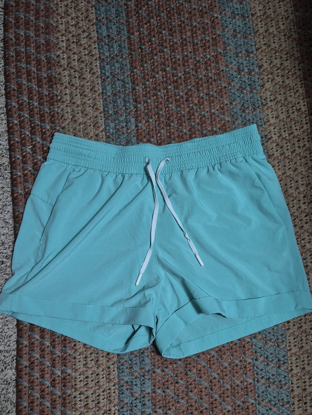 lululemon athletica Light Teal Drawcord Athletic Shorts